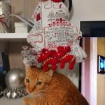 Gatto albero di Natale di stoffa